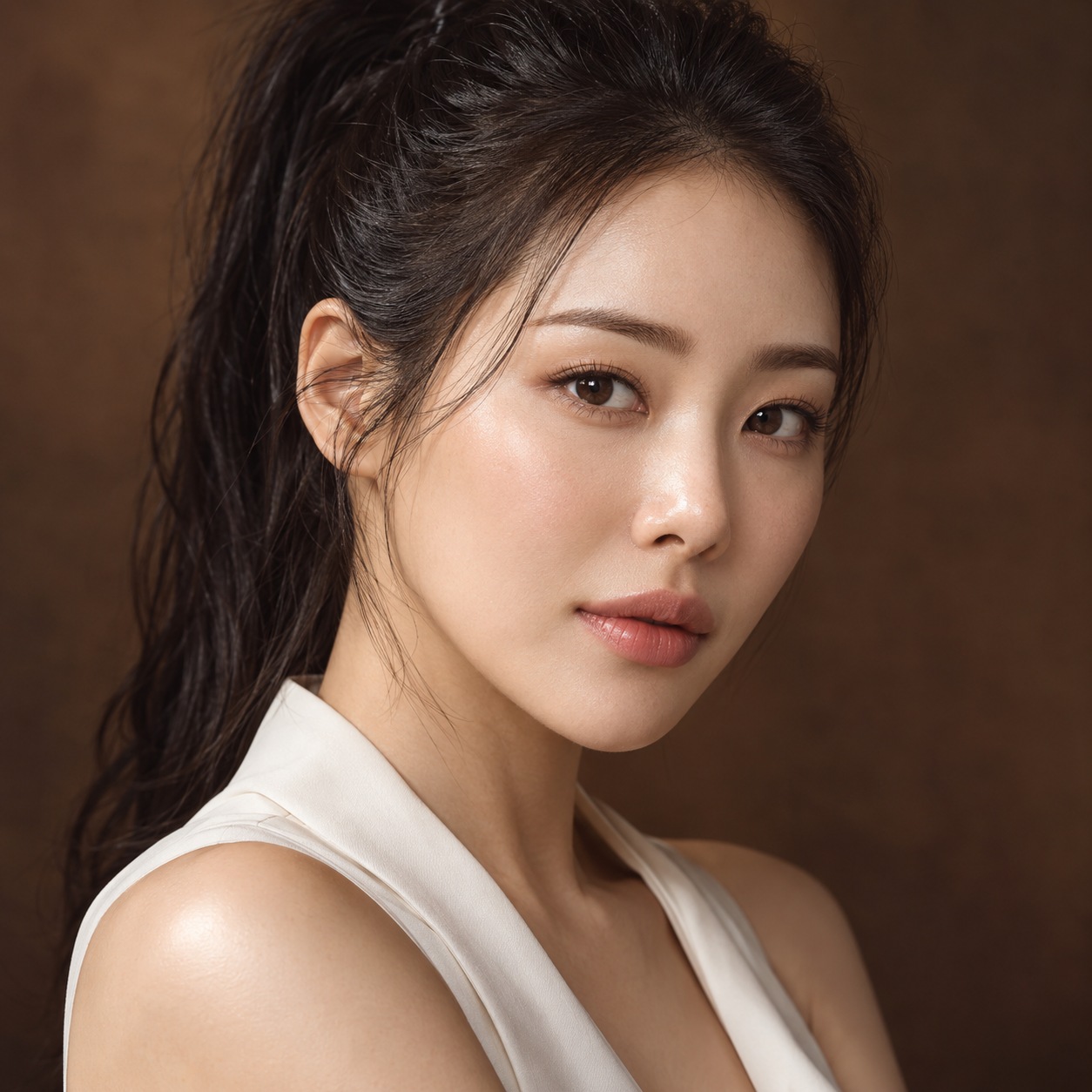 눈썹의 정돈된 형태와 균형을 보여주는 디자인 프로그램 이미지